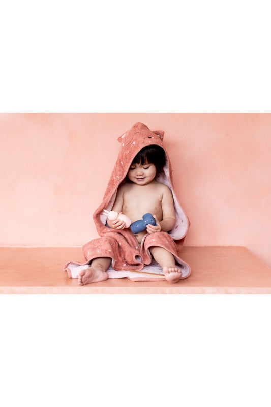 Organic Cotton Hooded Towel, 75 × 75 cm – Mrs. Cat