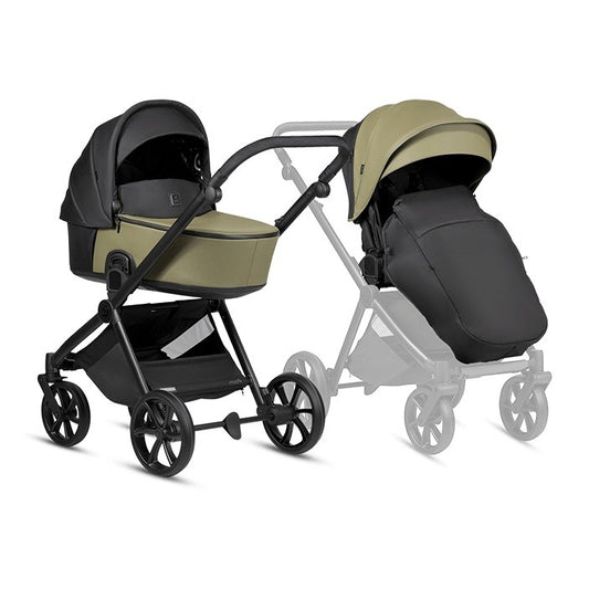 Tutis MIO3+ Leather 2-in-1 Stroller – Olive 025