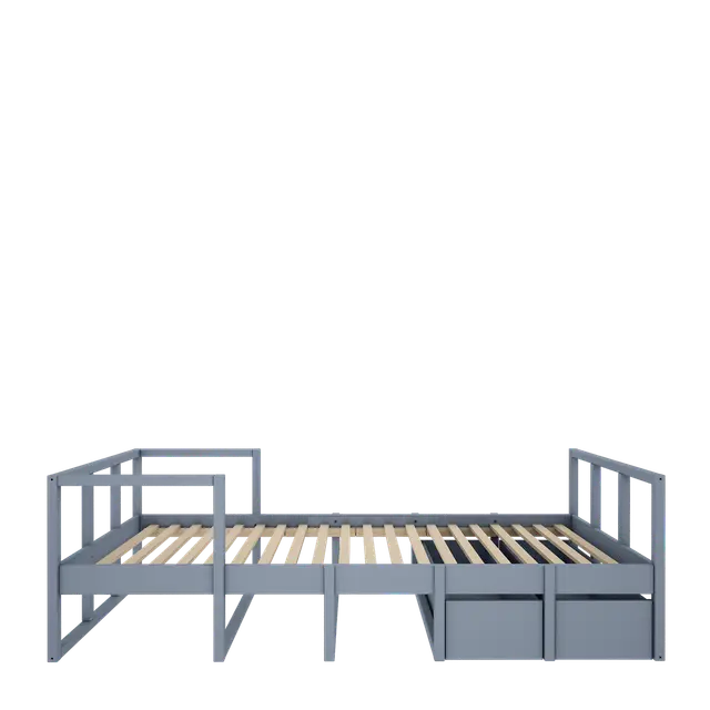 Wood Luck Design - Tweens - skuffe til seng 90 x 200 cm – støvet blå