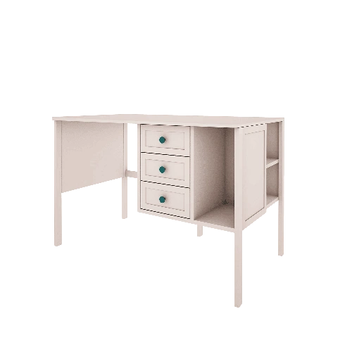 Wood Luck Design - Vintage - skrivebord til børn og teenagere – cashmere