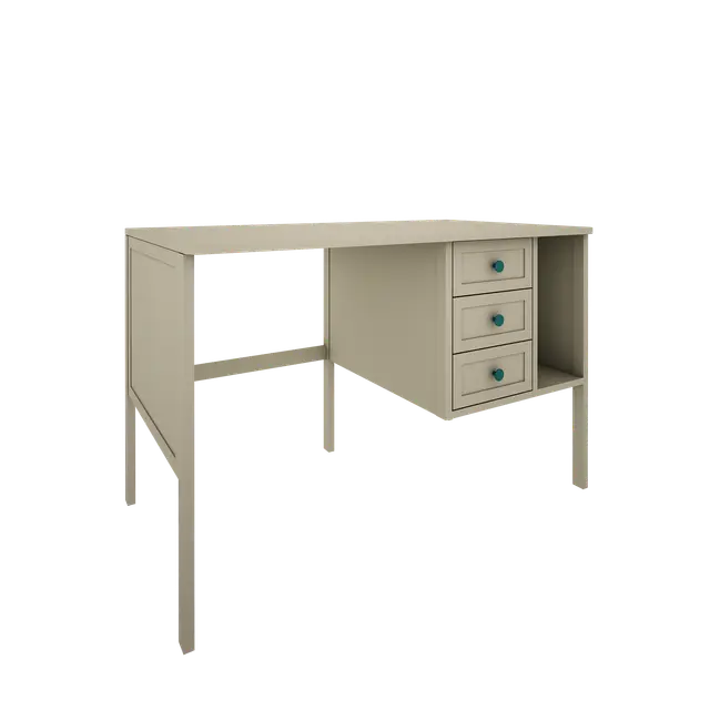 Wood Luck Design - Vintage - skrivebord til børn og teenagere – eucalyptus