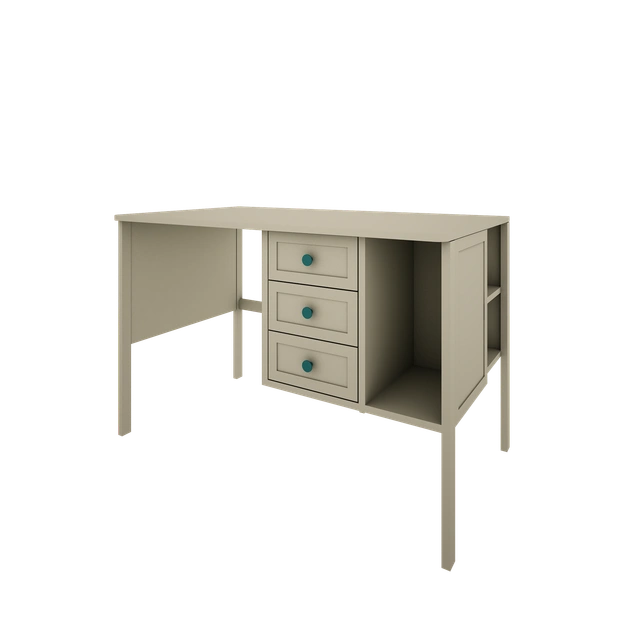 Wood Luck Design - Vintage - skrivebord til børn og teenagere – eucalyptus