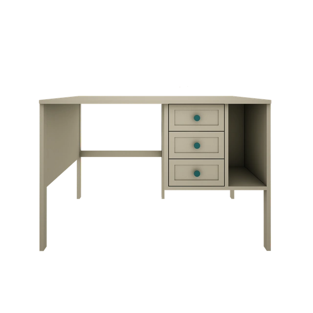 Wood Luck Design - Vintage - skrivebord til børn og teenagere – eucalyptus