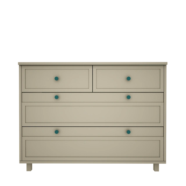 Wood Luck Design - Vintage - kommode med 3 skuffer – eucalyptus