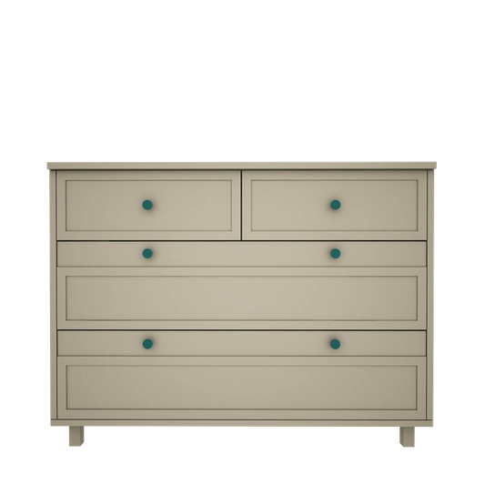 Wood Luck Design - Vintage - kommode med 3 skuffer – eucalyptus
