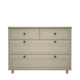 Wood Luck Design - Vintage - kommode med 3 skuffer – eucalyptus