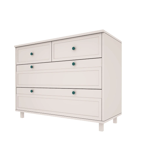 Wood Luck Design - Vintage - kommode med 3 skuffer – cashmere