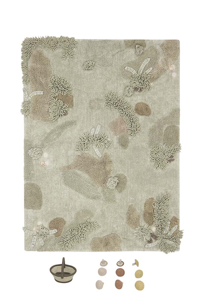 Lorena Canals vaskbart legetæppe Mushroom Forest 120 x 160 cm