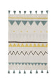 Lorena Canals vaskbart gulvtæppe Azteca Vintage Blue 120 x 160 cm