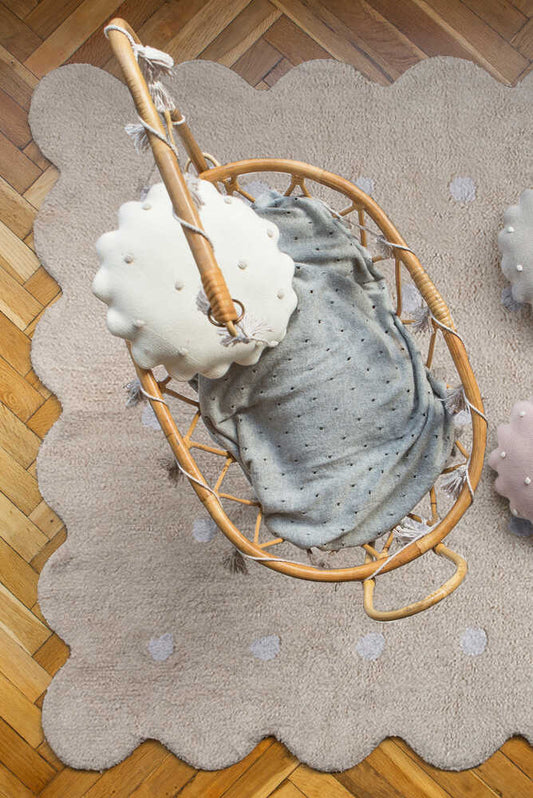 Lorena Canals vaskbart gulvtæppe – Biscuit Beige 120x160 cm