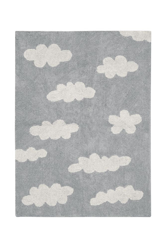 Lorena Canals vaskbart gulvtæppe – Clouds Grey 120x160 cm