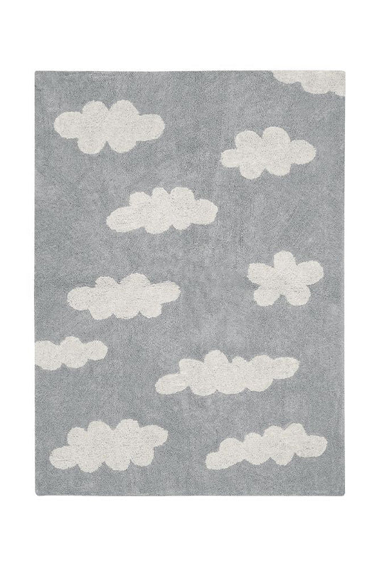 Lorena Canals vaskbart gulvtæppe – Clouds Grey 120x160 cm