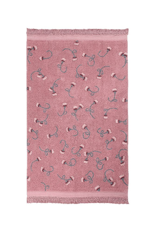 Lorena Canals vaskbart gulvtæppe – English Garden Ash Rose 140x210 cm