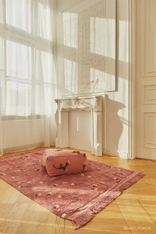 Lorena Canals vaskbart gulvtæppe – English Garden Ash Rose 140x210 cm
