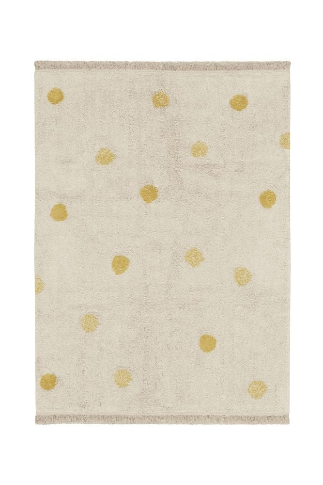 Lorena Canals vaskbart gulvtæppe – Hippy Dots Natural Honey 120x160 cm