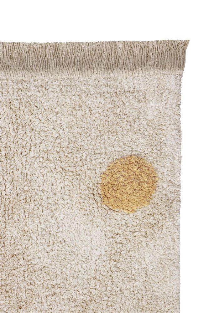 Lorena Canals vaskbart gulvtæppe – Hippy Dots Natural Honey 120x160 cm