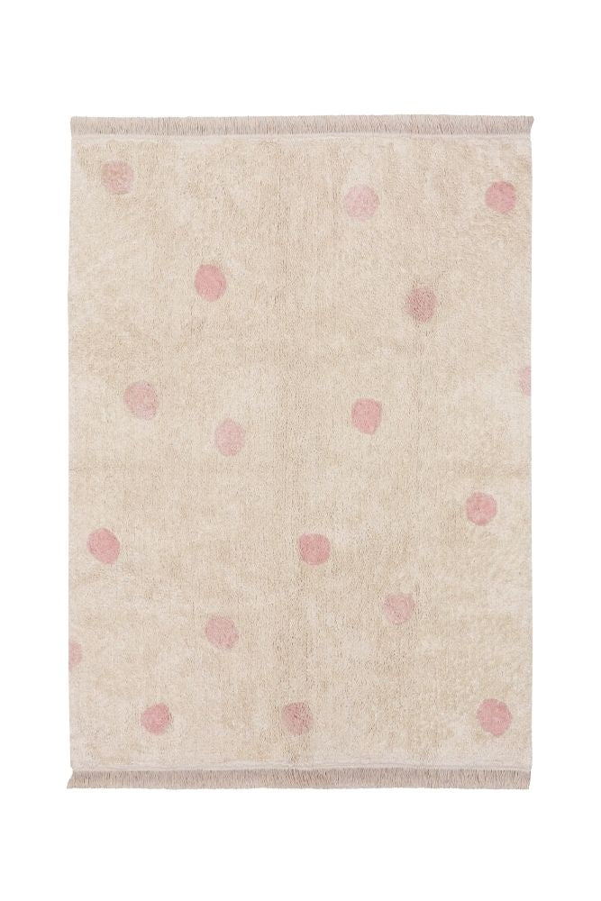 Lorena Canals vaskbart gulvtæppe – Hippy Dots Natural Vintage Nude 120x160 cm