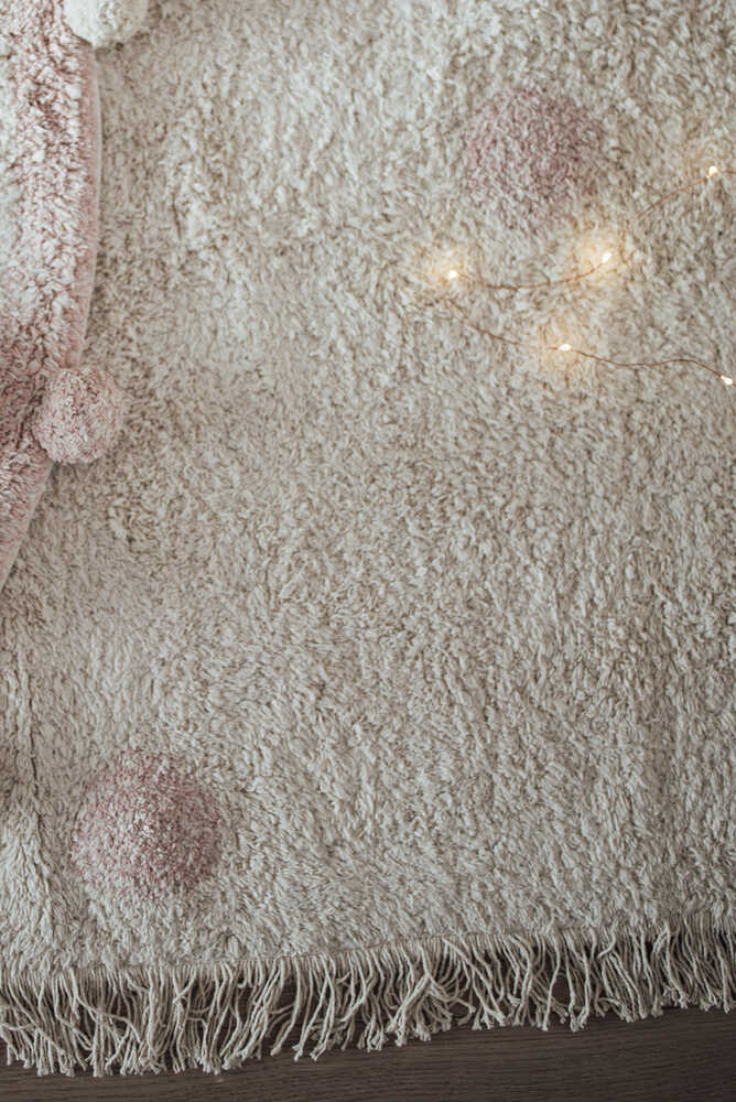 Lorena Canals vaskbart gulvtæppe – Hippy Dots Natural Vintage Nude 120x160 cm