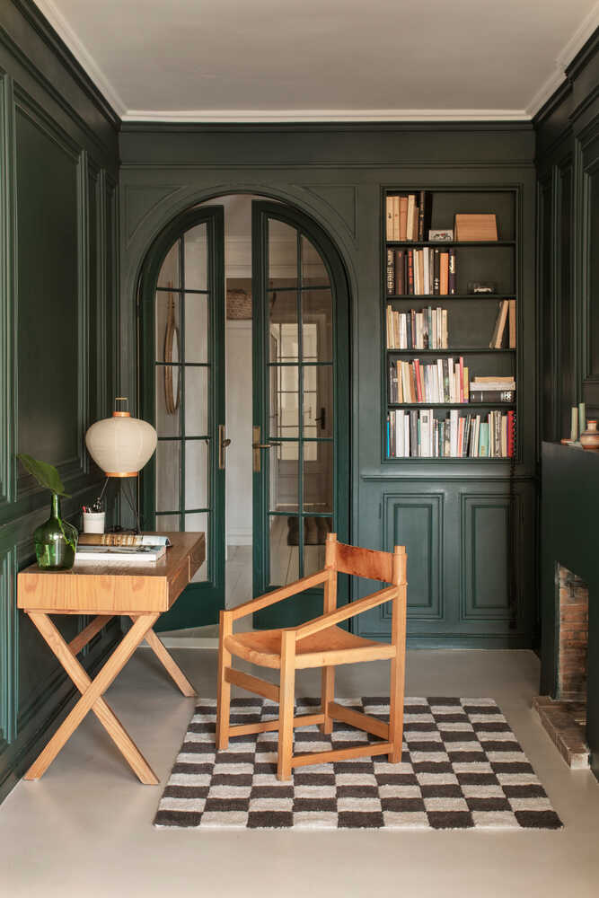 Lorena Canals vaskbart gulvtæppe Kitchen Tiles Dark Grey 140 x 200 cm