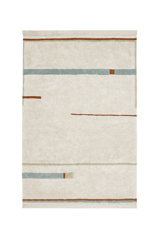 Lorena Canals vaskbart gulvtæppe Lanes Vintage Blue 140 x 200 cm