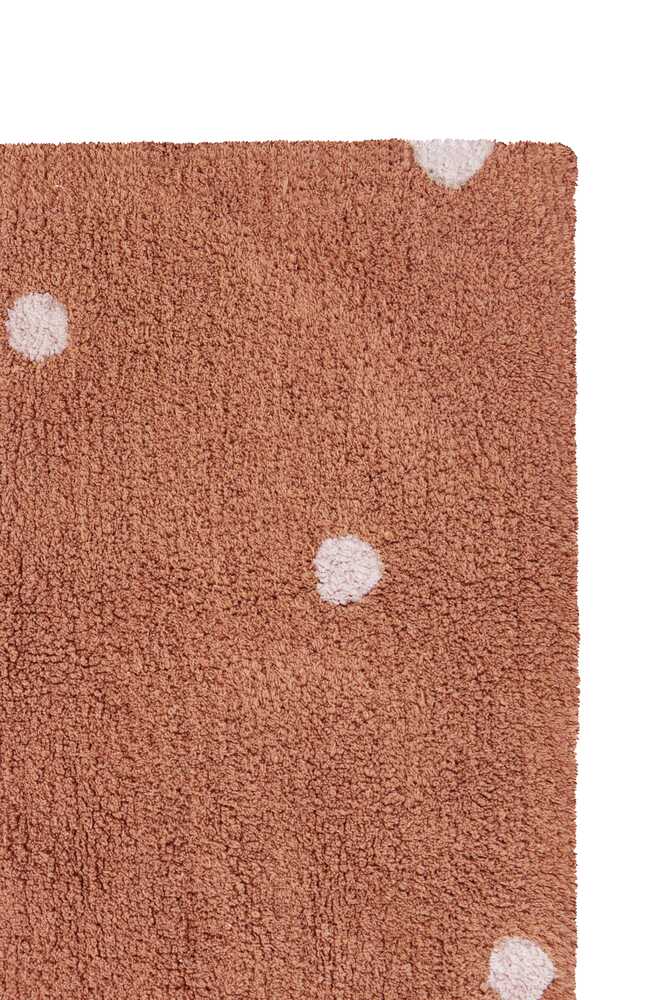 Lorena Canals vaskbart gulvtæppe – Mini Dot Chestnut 100x150 cm