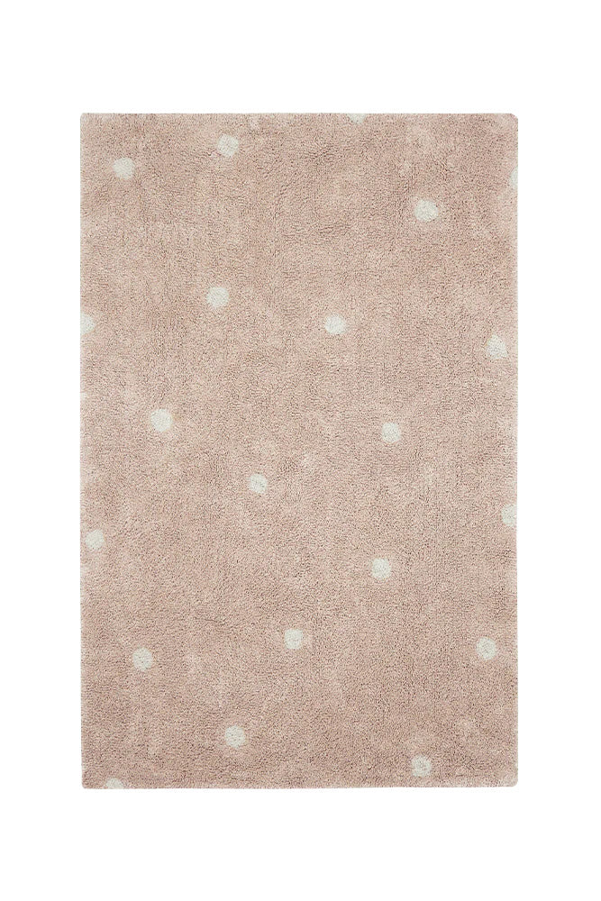 Lorena Canals vaskbart gulvtæppe Mini Dot Rose 100x150 cm