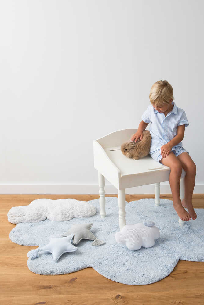 Lorena Canals vaskbart gulvtæppe – Puffy Dream Blue 110x170 cm