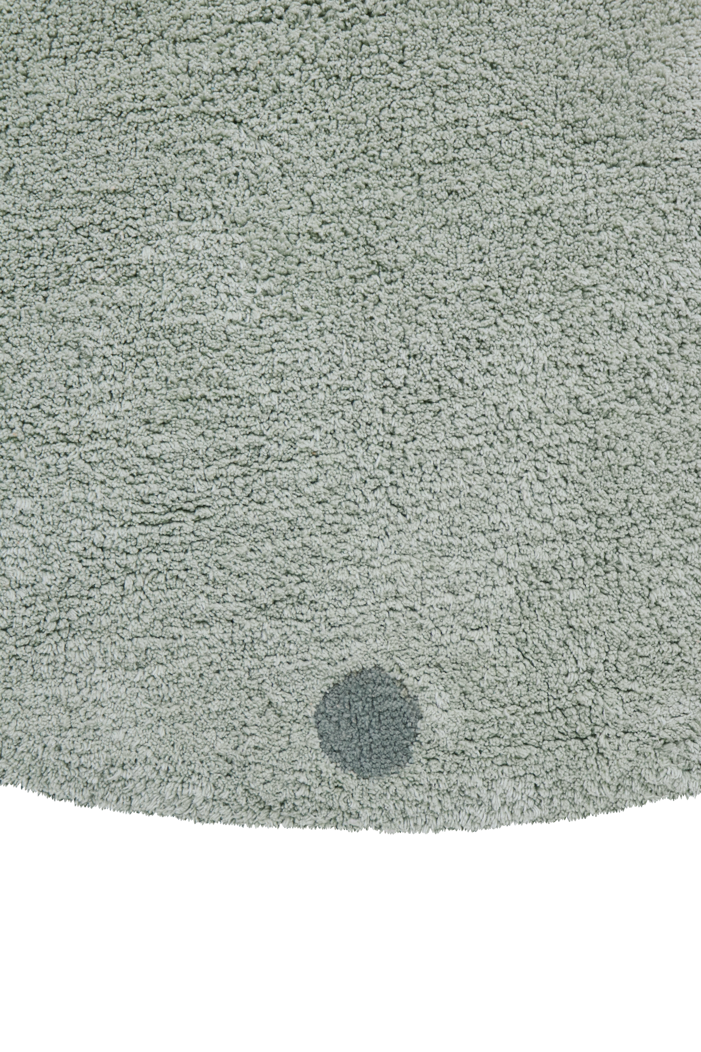Lorena Canals vaskbart rundt gulvtæppe – Round Dot Blue Sage 140 cm