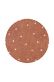 Lorena Canals vaskbart rundt gulvtæppe – Round Dot Chestnut 140 cm