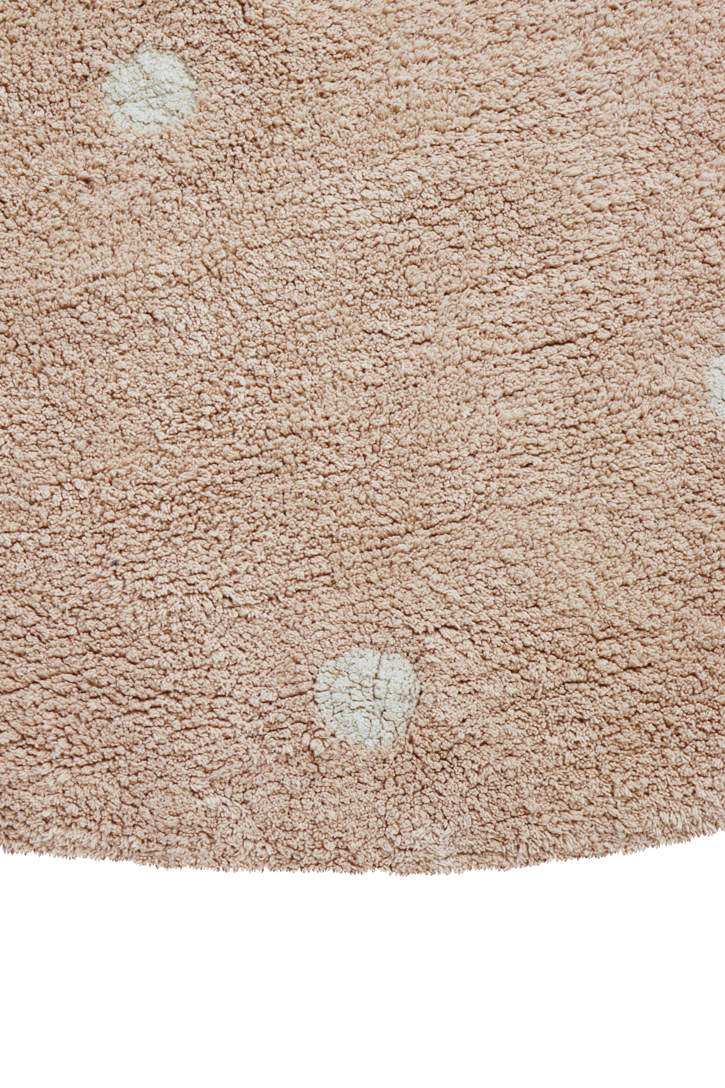 Lorena Canals vaskbart rundt gulvtæppe – Round Dot Rose 140 cm