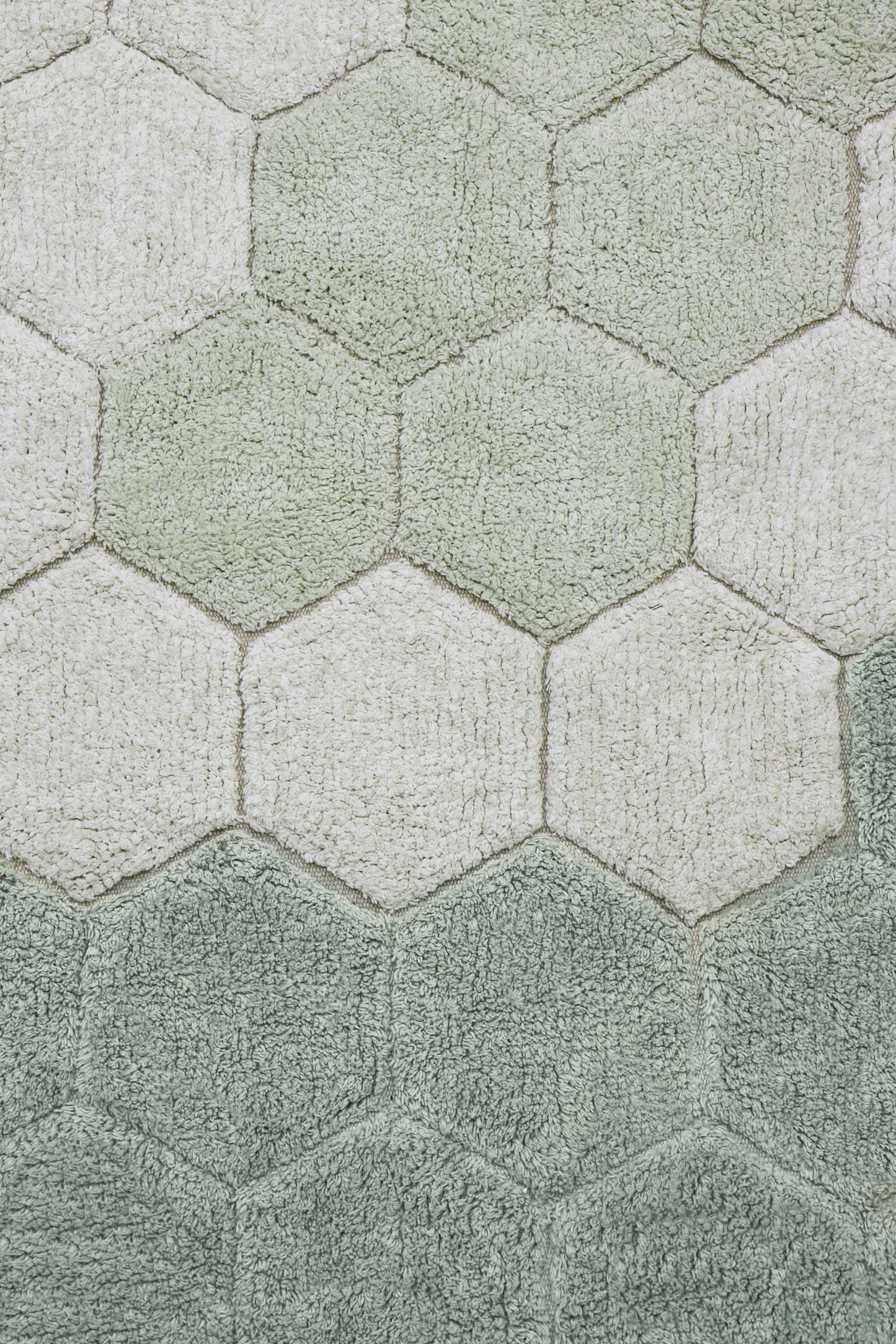 Lorena Canals vaskbart rundt gulvtæppe Honeycomb Blue Sage Ø140 cm