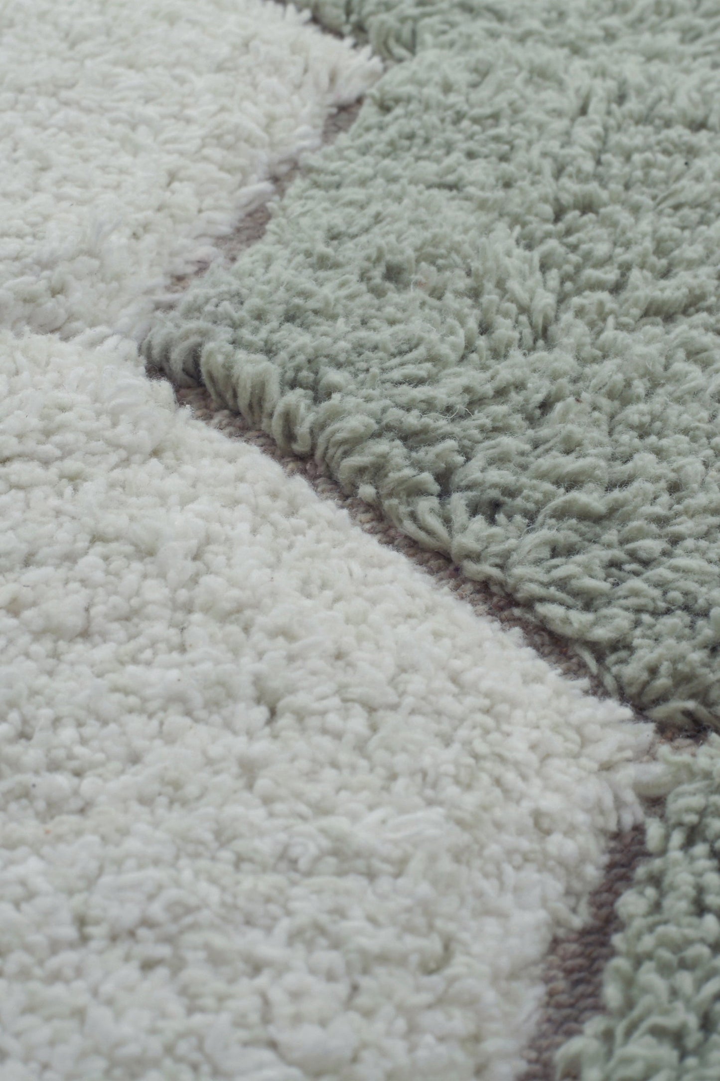 Lorena Canals vaskbart rundt gulvtæppe Honeycomb Blue Sage Ø140 cm
