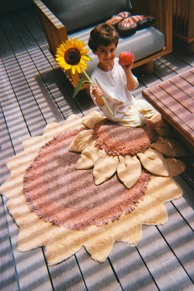 Lorena Canals Sunflower vaskbart solsikke-gulvtæppe 120 cm