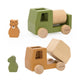 Wooden Construction Cars with Animals