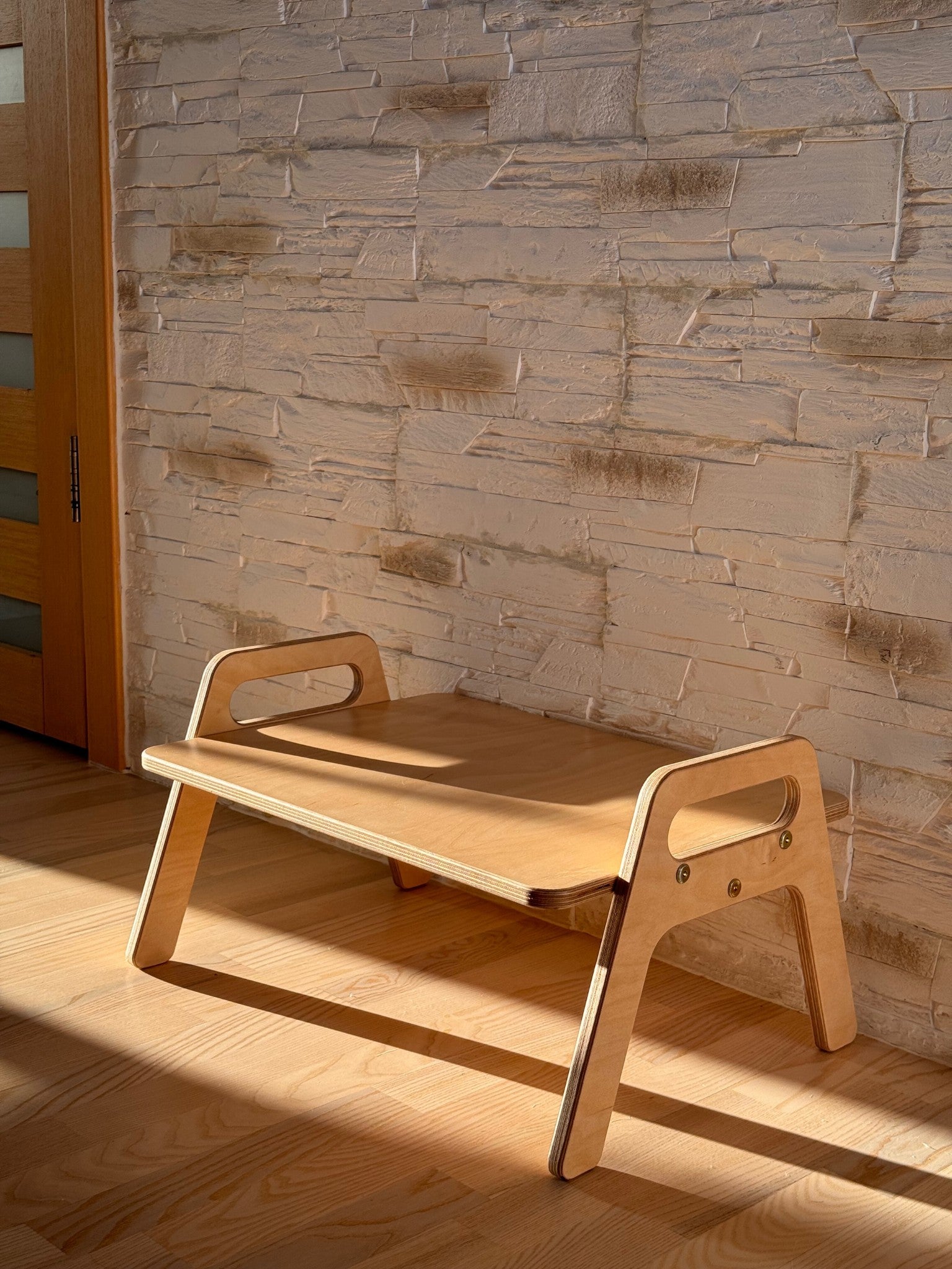 Wooden Kids Floor Table - Montessori Toddler Activity Table