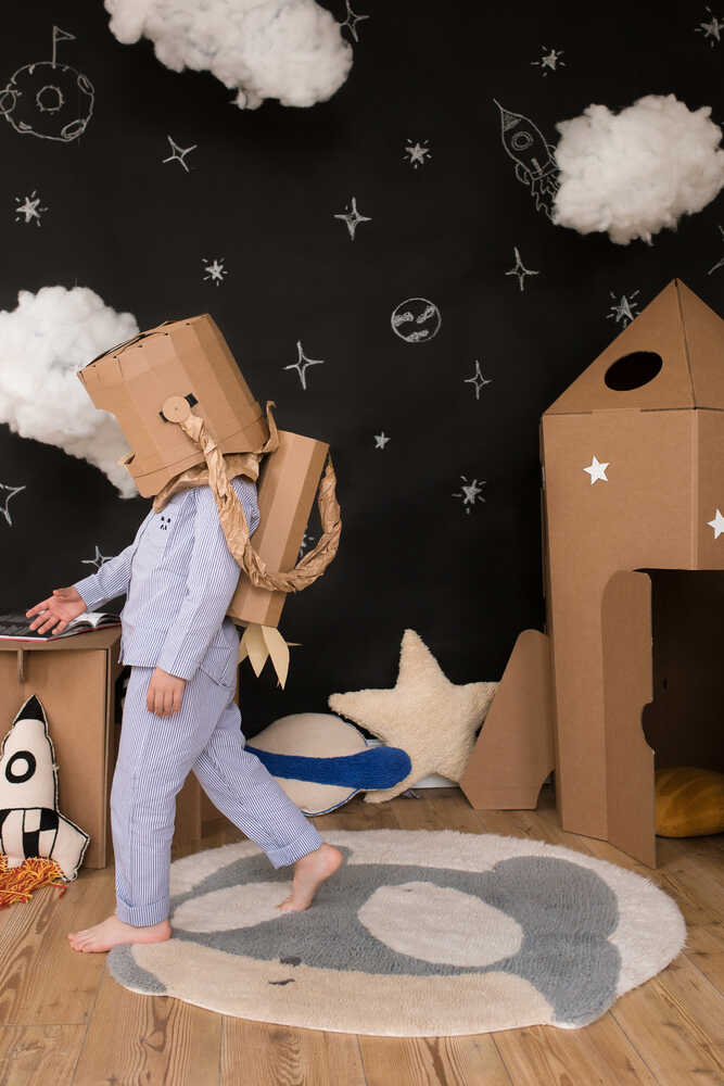 Lorena Canals Woolable gulvtæppe Astromouse Ø100 cm
