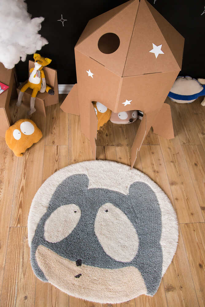 Lorena Canals Woolable gulvtæppe Astromouse Ø100 cm