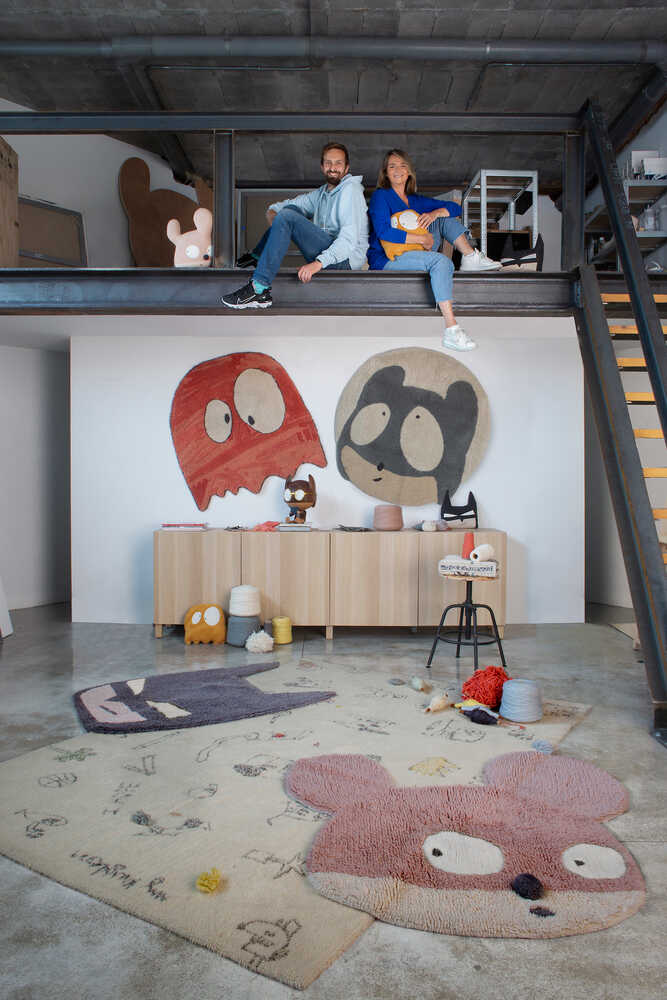 Lorena Canals Woolable gulvtæppe Ghosty 100 x 100 cm