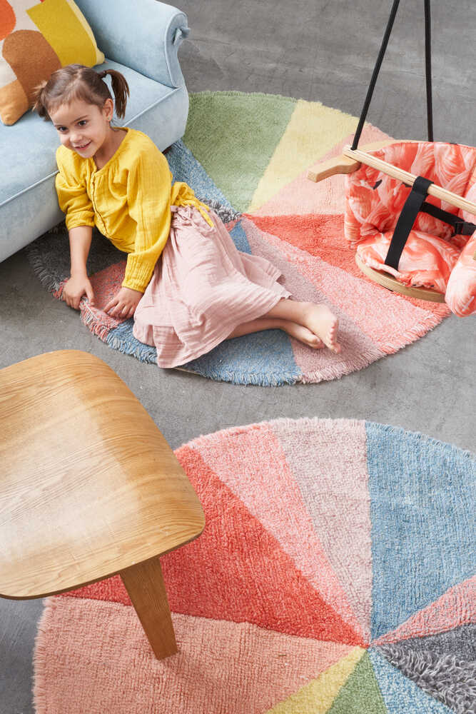 Lorena Canals Woolable uldgulvtæppe – Pie Chart 120x120 cm
