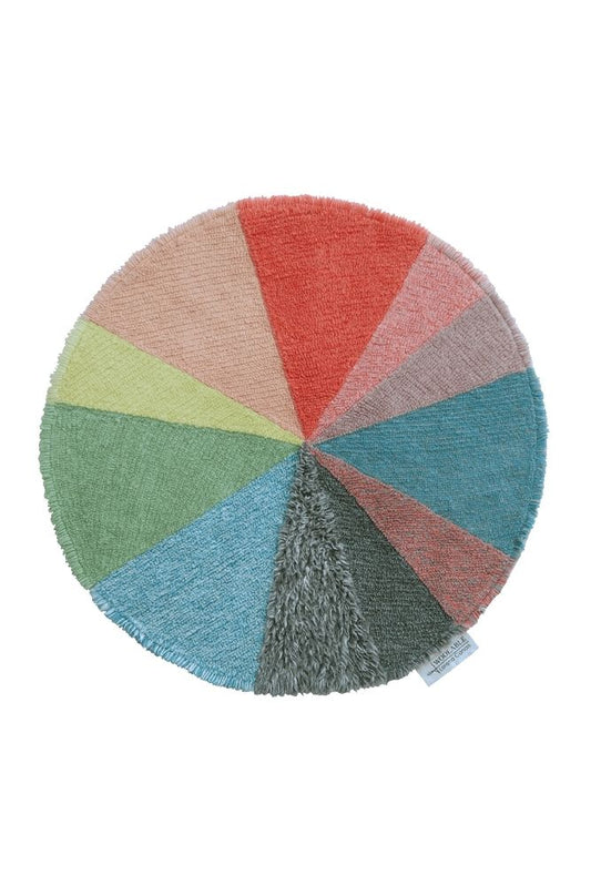Lorena Canals Woolable uldgulvtæppe – Pie Chart 120x120 cm