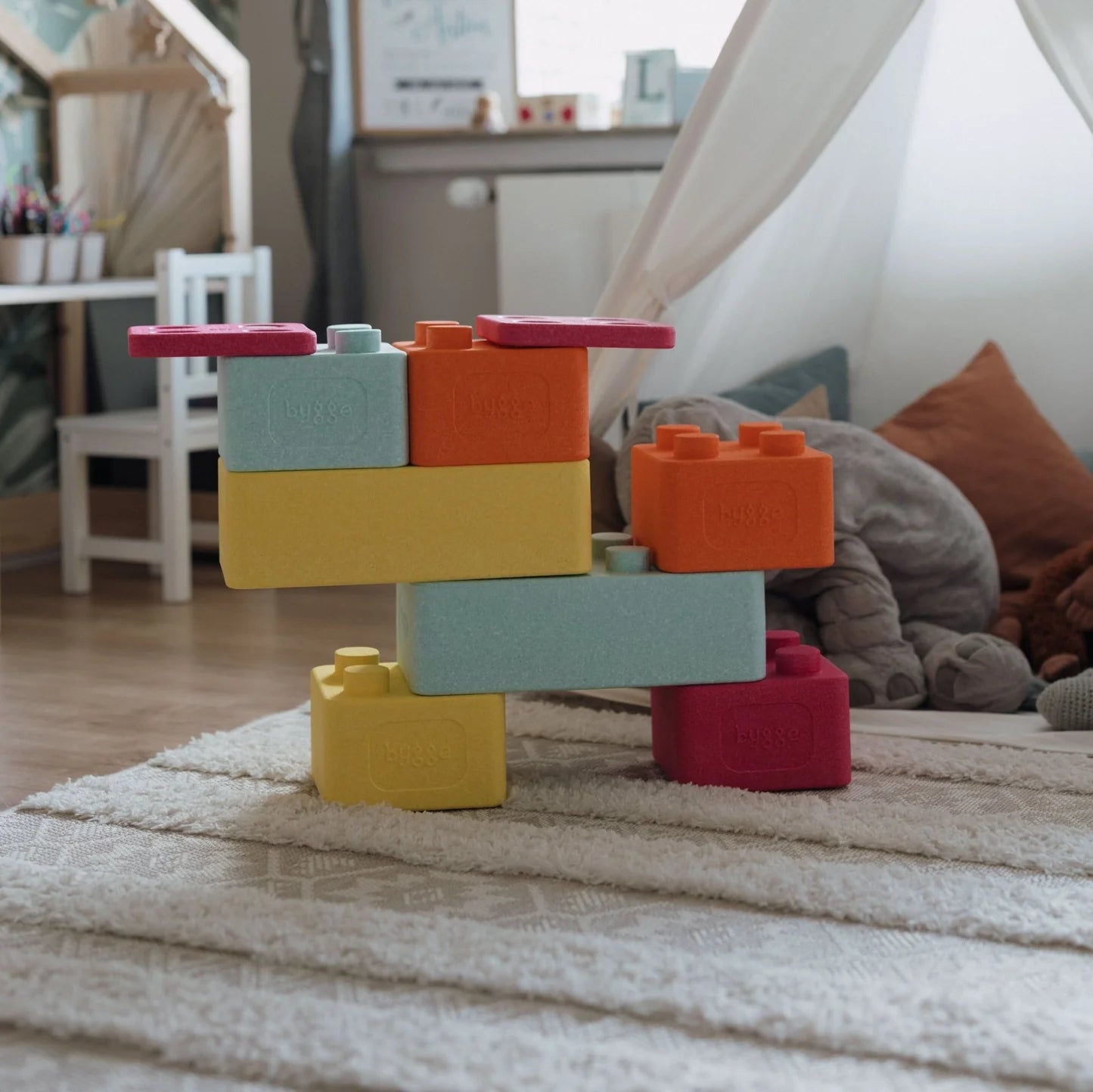 bygge - startersæt “totone” ocean / pink – 12 stk